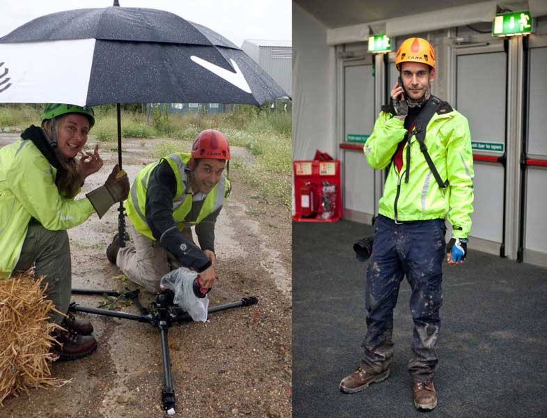 Be prepared. I’m seen here sporting the latest in fetching PPE gear and getting very wet and muddy. I can’t stop it raining, but I can minimize its effects!